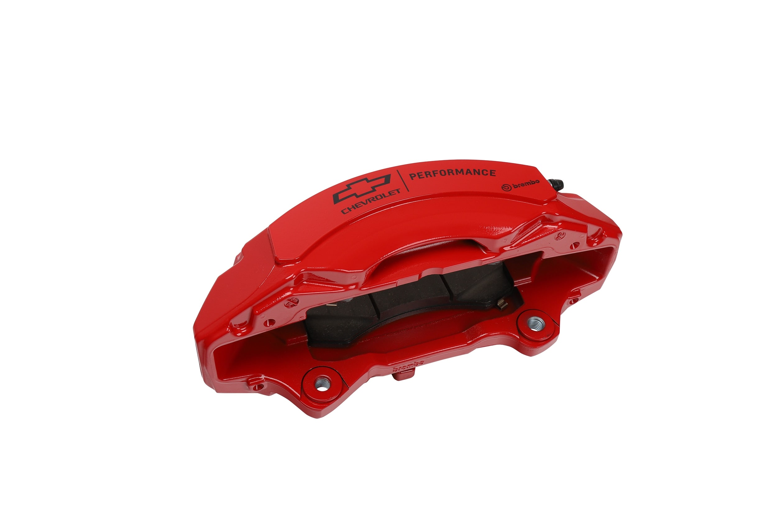 Передний шестипоршневой тормозной комплект Brembo, цвет красный, GM — фото 2