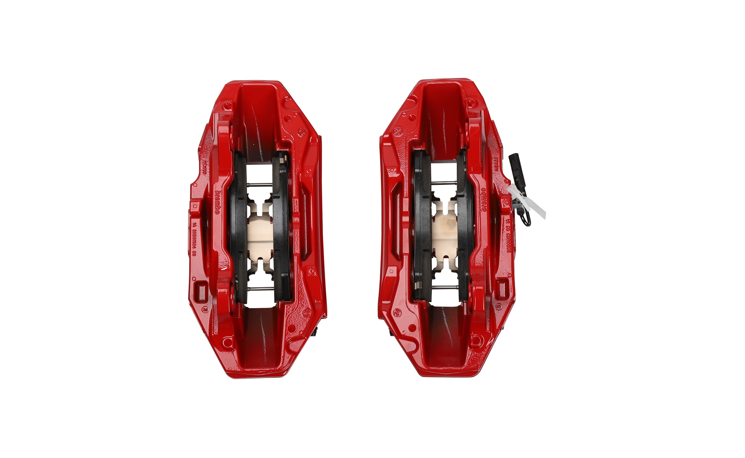 Передний шестипоршневой тормозной комплект Brembo, цвет красный, GM — фото 5
