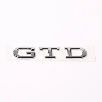 Шильдик GTD Volkswagen Golf 8 VIII на крышку багажника, хромированный — фото 1