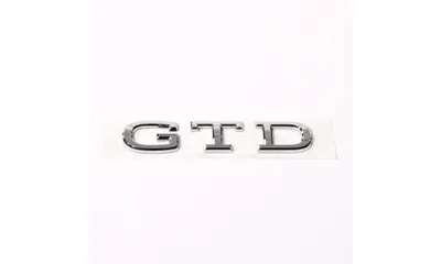 Шильдик GTD Volkswagen Golf 8 VIII на крышку багажника, хромированный — фото 1