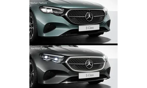 Решетка радиатора с подсветкой Mercedes-Benz E-Класс W214 седан Avantgarde, без U60, с 272, без 896 — фото 3