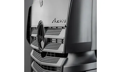 Комплект светодиодной эмблемы-звезды Mercedes-Benz Actros 4/5, Arocs и Antos, темный хром — фото 4