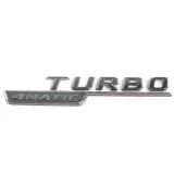Комплект шильдиков Turbo 4Matic на крылья, темный хром, 2 шт. — фото 3