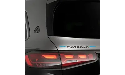 Шильдик Maybach Mercedes-Benz GLS X167 на крышку багажника, темный хром — фото 1