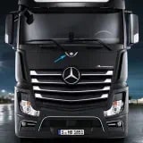 Самоклеящаяся рамка эмблемы Mercedes-Benz Trucks под лобовое стекло — фото 2