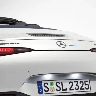 Эмблема-звезда Mercedes-Benz SL R232 на крышку багажника, черный хром — фото 1
