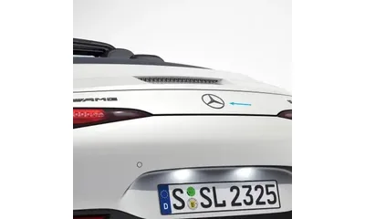 Эмблема-звезда Mercedes-Benz SL R232 на крышку багажника, черный хром — фото 1