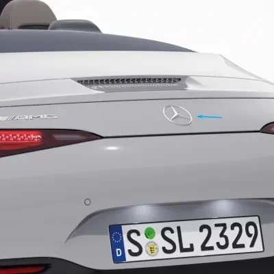 Эмблема-звезда Mercedes-Benz SL R232 на крышку багажника, хромированная — фото 1