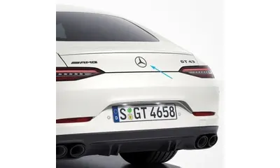 Эмблема-звезда Mercedes-AMG GT X290 на крышку багажника, темный хром — фото 1