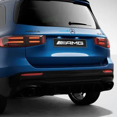 Эмблема-звезда Mercedes-Benz GLB X247 на крышку багажника, темный хром — фото 1