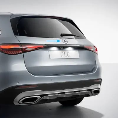Эмблема-звезда Mercedes-Benz GLC X254 на крышку багажника, темный хром — фото 1