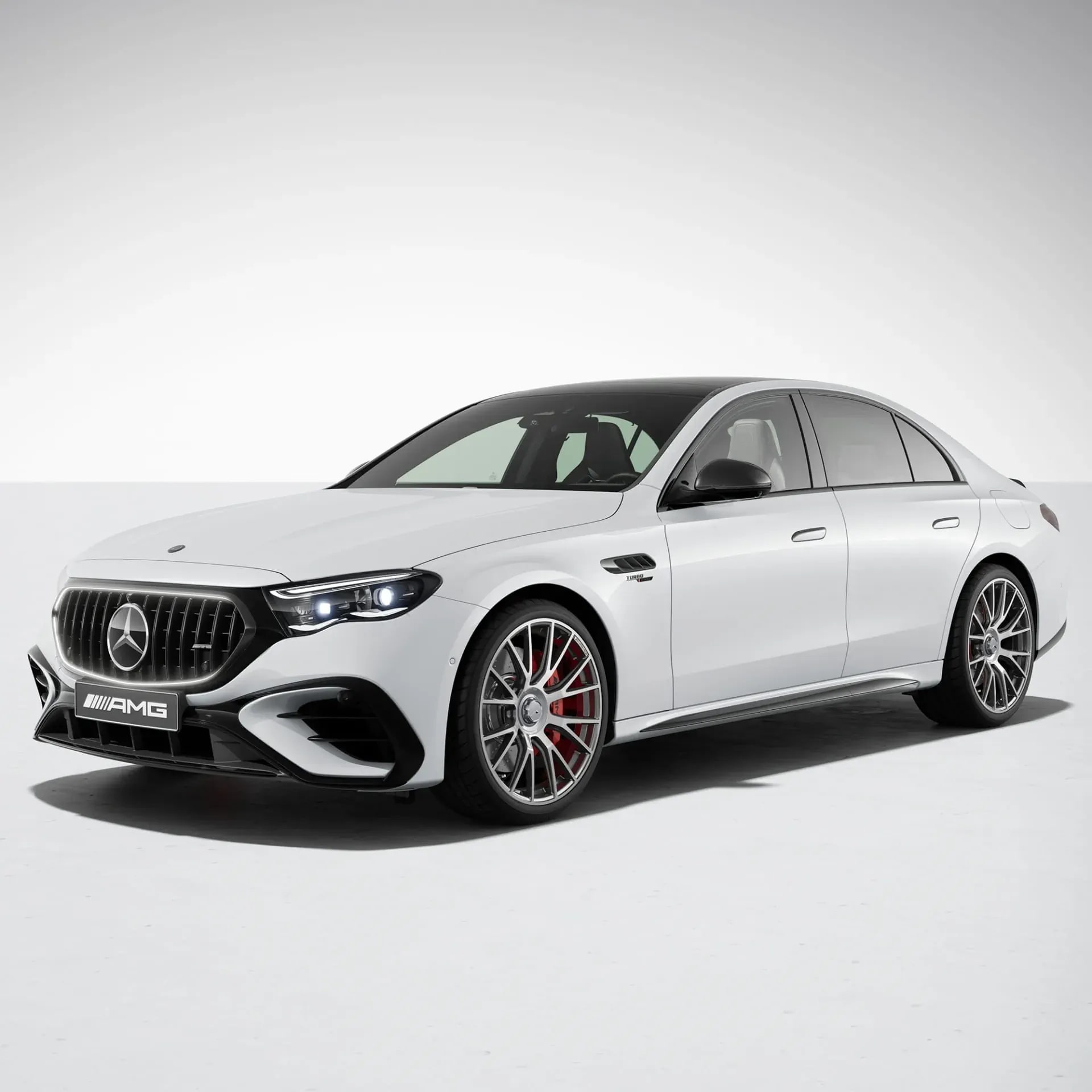 Комплект решетки Panamericana E 53 AMG с подсветкой Mercedes-Benz E-Класс W214, темный хром, Distronic 239/258, без камеры 360° — фото 3
