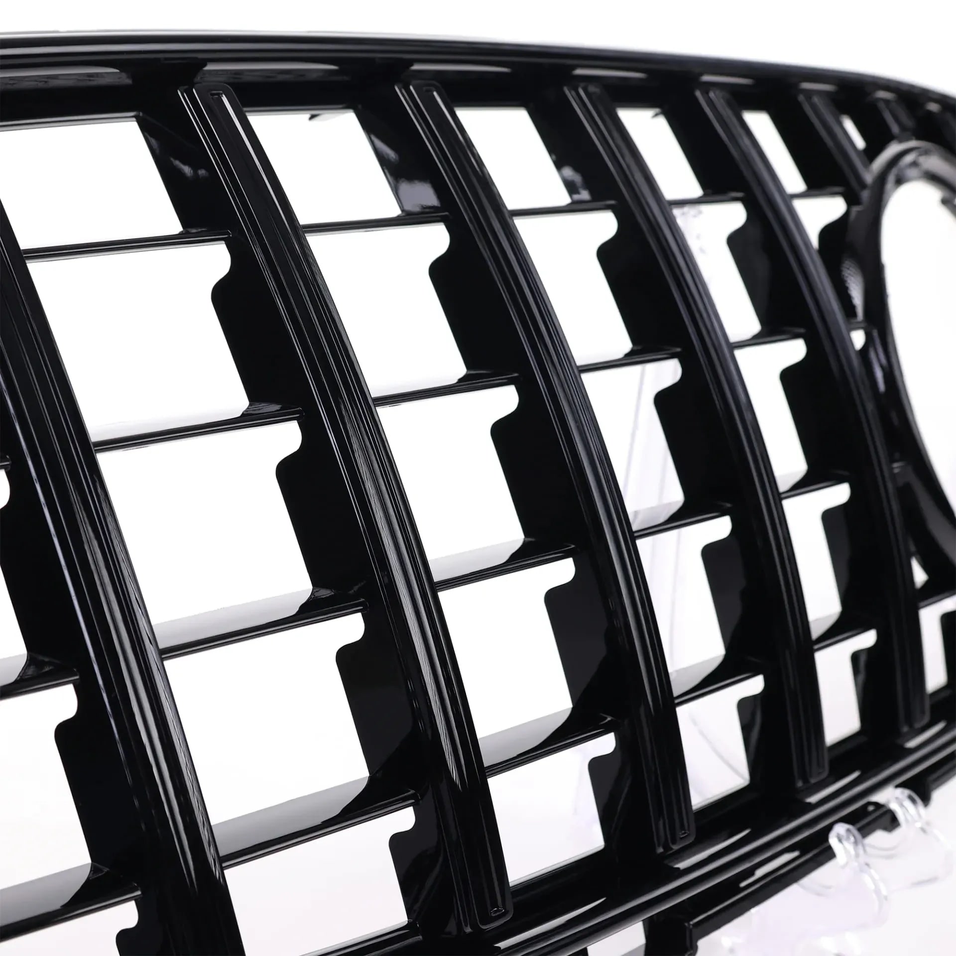 Черная глянцевая решетка радиатора Panamericana Mercedes-Benz GLC купе C254 CHROMETEC — фото 4