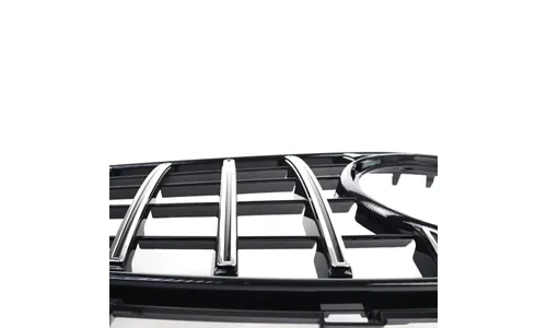 Черная глянцевая решетка Panamericana Mercedes-Benz GLC Coupe C254 AMG Line с хромированными ламелями CHROMETEC — фото 4