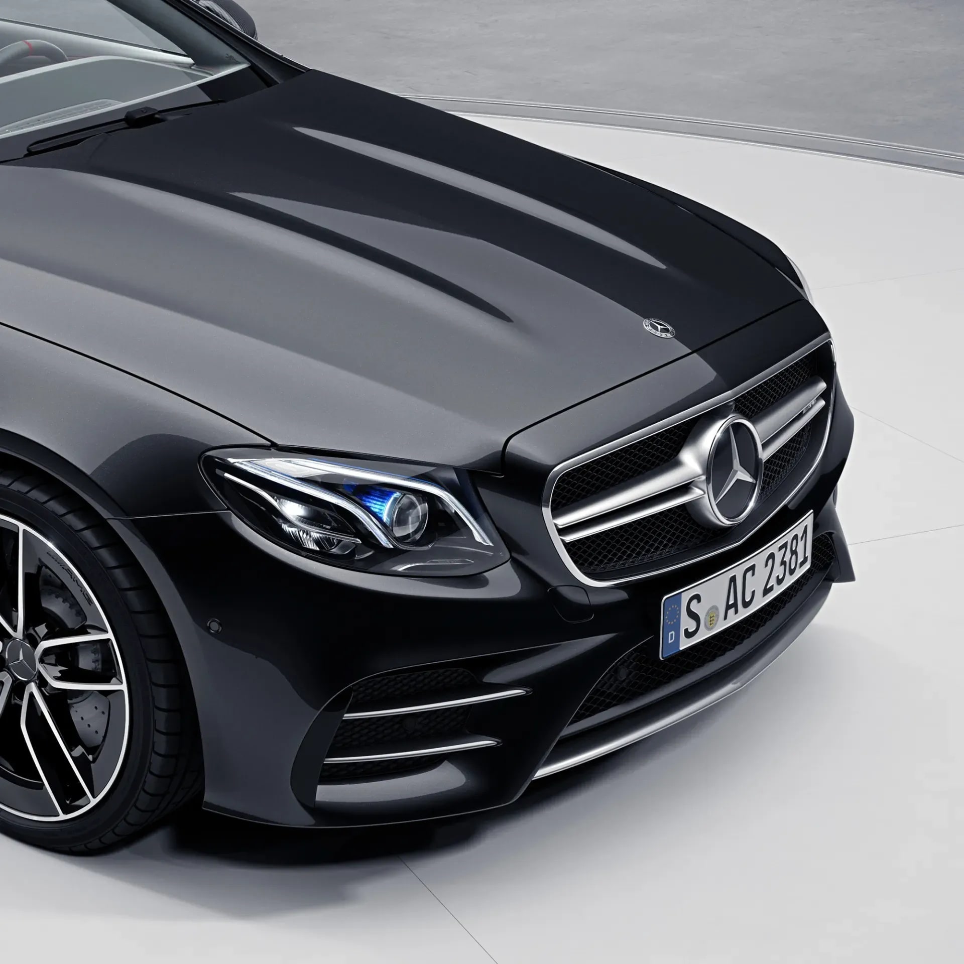 Комплект решетки Twin-Blade E 53 AMG Mercedes-Benz E-Класс C238/A238 с камерой 360° — фото 3