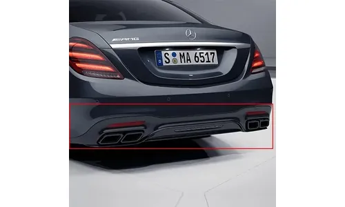 Задний диффузор S 63 AMG для Mercedes-Benz S-Класса W222/V222 после рестайлинга, Night Package — фото 1