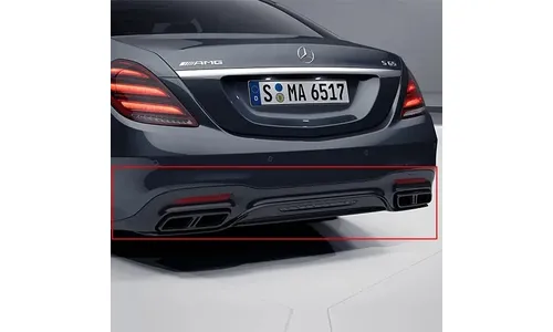 Задний диффузор S 65 AMG для Mercedes-Benz S-Класса W222/V222 после рестайлинга, Night Package — фото 1