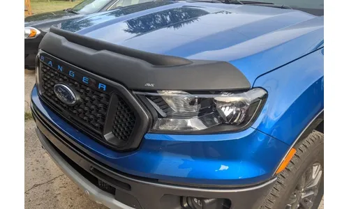Дефлектор капота Aeroskin II для Ford Ranger (2019–2023), текстурированный чёрный Husky Liners — фото 1