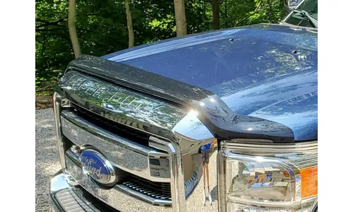 Дефлектор капота Hood Shield для Ford F-250/F-350/F-450 (2011–2016), F-550, высокий профиль, тёмно-дымчатый Husky Liners — фото 6