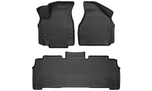 Коврики первого и второго ряда WeatherBeater для Chrysler Pacifica (2017–2024), Voyager (2020–2021) Husky Liners — фото 1