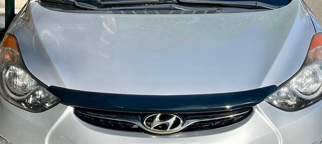 Дефлектор капота Hood Shield для Hyundai Elantra (2011–2014), средний профиль, тёмно-дымчатый Husky Liners — фото 3