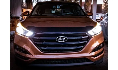 Дефлектор капота Aeroskin для Hyundai Tucson (2016–2021), тёмно-дымчатый Husky Liners — фото 1