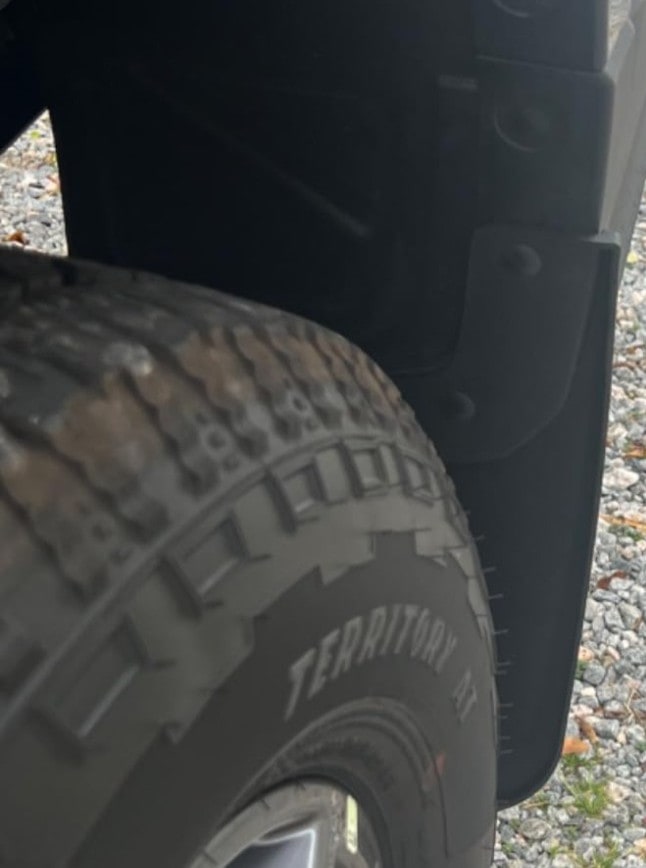 Брызговики передние и задние Custom Molded для Ford Ranger (2024–2025), текстурированные чёрные Husky Liners — фото 3