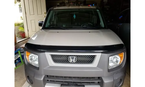Дефлектор капота Hood Shield для Honda Element (2003–2008), высокий профиль, тёмно-дымчатый Husky Liners — фото 6