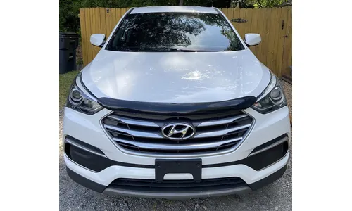Дефлектор капота Hood Shield для Hyundai Santa Fe (2013–2018), Santa Fe Sport, средний профиль, тёмно-дымчатый Husky Liners — фото 1