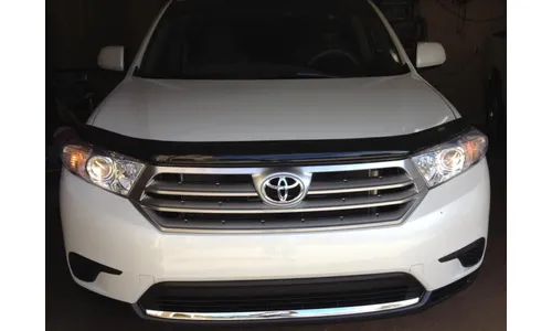 Дефлектор капота Hood Shield для Toyota Highlander (2011–2013), высокий профиль, тёмно-дымчатый Husky Liners — фото 1