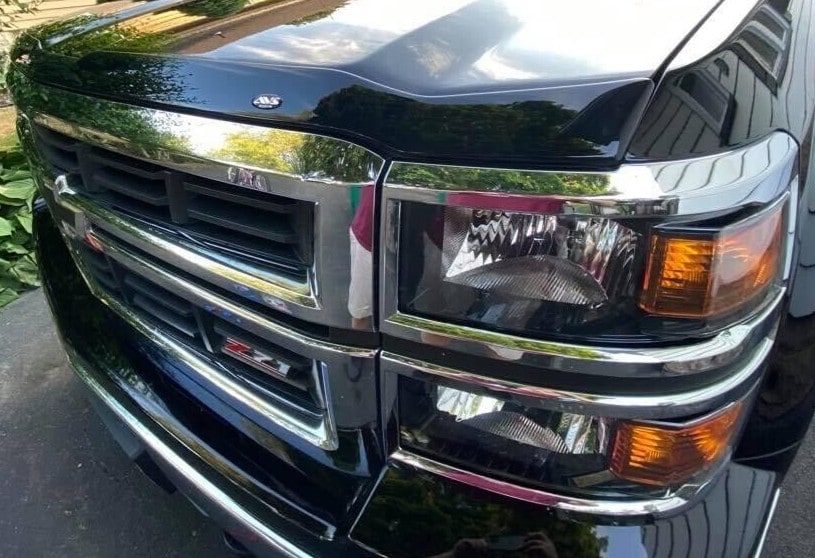Дефлектор капота Aeroskin для Chevrolet Silverado 1500 (2014–2015), тёмно-дымчатый Husky Liners — фото 7