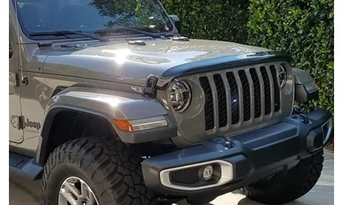Дефлектор капота Hood Shield для Jeep Wrangler JL, Gladiator (2020–2026), высокий профиль, тёмно-дымчатый Husky Liners — фото 3