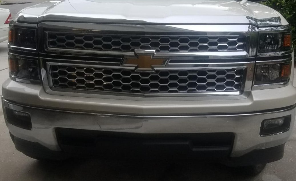 Дефлектор капота Aeroskin для Chevrolet Silverado 1500 (2014–2015), хром Husky Liners — фото 3