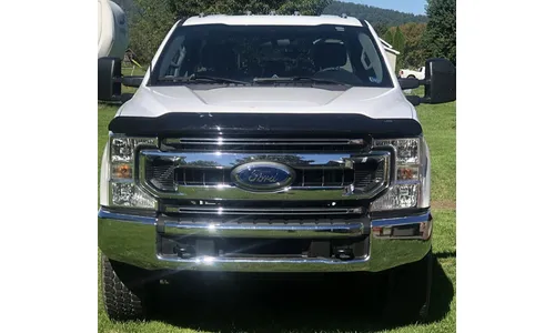 Дефлектор капота Hood Shield для Ford F-250/F-350/F-450 (2017–2022), высокий профиль, тёмно-дымчатый Husky Liners — фото 3