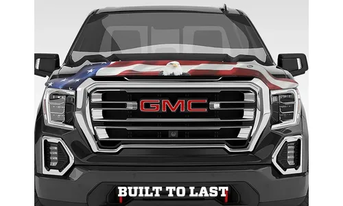 Дефлектор капота American Flag для GMC Sierra 1500 (2019–2026) Husky Liners — фото 2