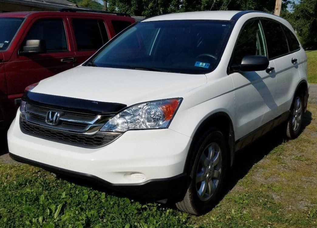 Дефлектор капота Hood Shield для Honda CR-V (2010–2011), высокий профиль, тёмно-дымчатый Husky Liners — фото 3