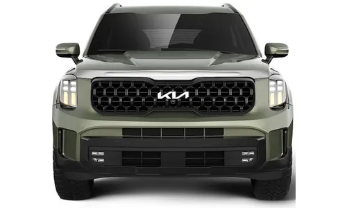 Дефлектор капота Aeroskin для Kia Telluride (2020–2025), хром Husky Liners — фото 1
