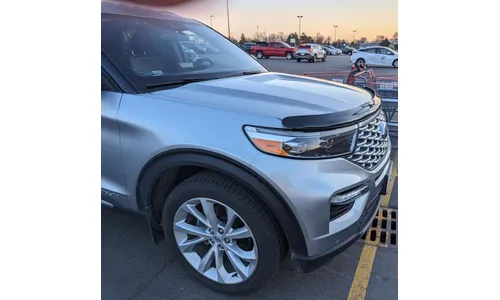 Дефлектор капота Hood Shield для Ford Explorer VI, высокий профиль, тёмно-дымчатый Husky Liners — фото 1