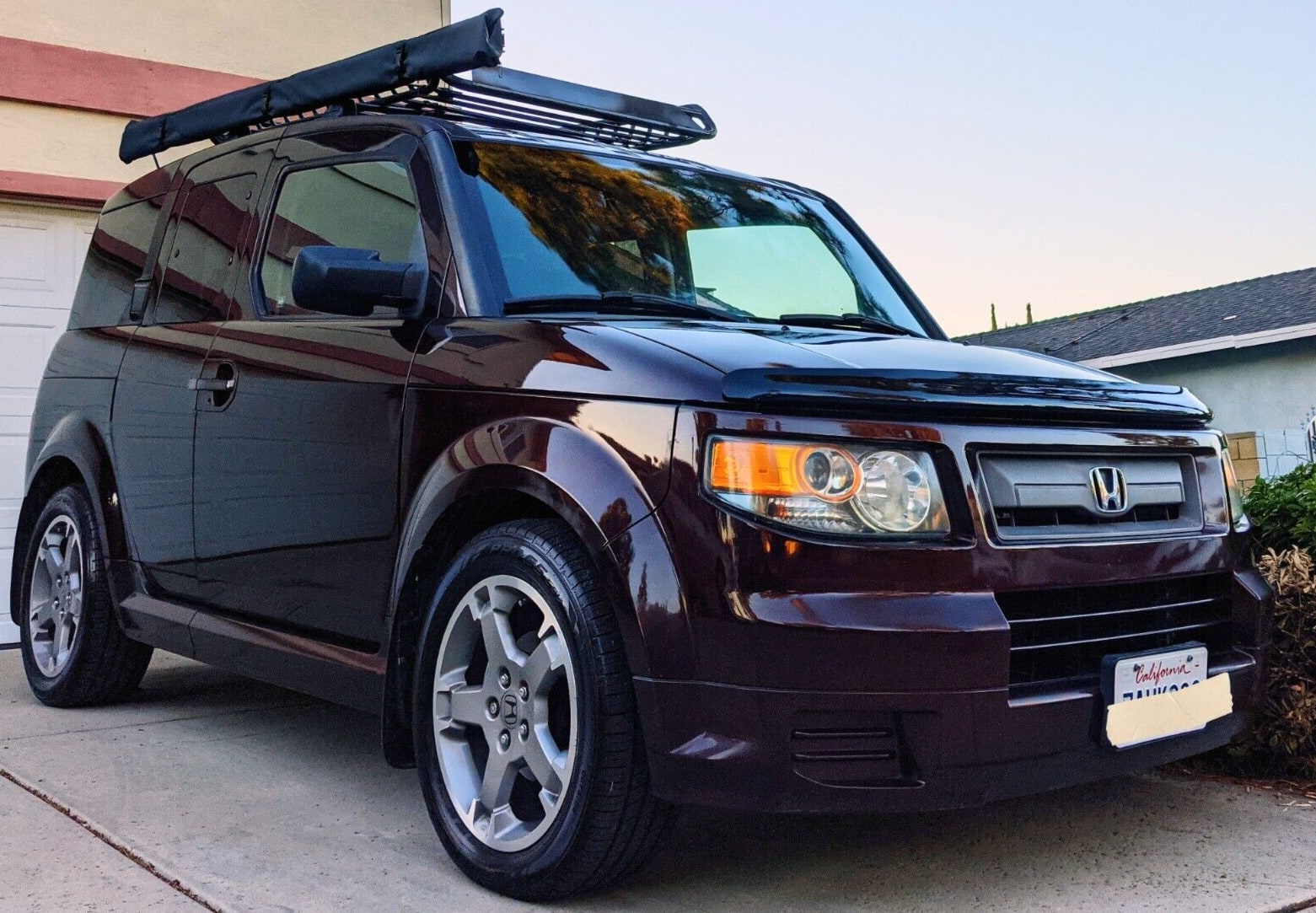 Дефлектор капота Hood Shield для Honda Element (2003–2008), высокий профиль, тёмно-дымчатый Husky Liners — фото 4