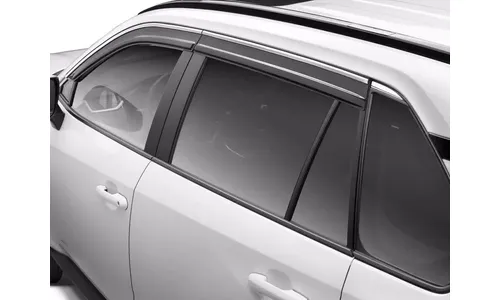 Дефлекторы боковых окон Low Profile Ventvisor для Toyota RAV4 V, дымчатые с хромированной окантовкой Husky Liners — фото 4