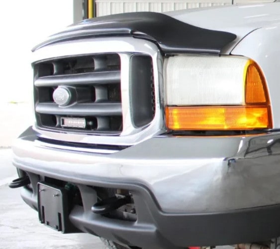 Дефлектор капота Hood Shield для Ford F-250/F-350/F-450 (1999–2007), F-550, высокий профиль, тёмно-дымчатый Husky Liners — фото 3