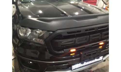 Дефлектор капота Aeroskin II для Ford Ranger (2019–2023), текстурированный чёрный Husky Liners — фото 2