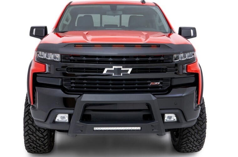 Дефлектор капота Aeroskin Lightshield PRO для Chevrolet Silverado 1500 (2019–2026), матовый чёрный Husky Liners — фото 3