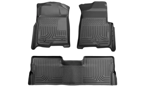 Коврики первого и второго ряда WeatherBeater для Ford F-150 (2009–2014) Husky Liners — фото 1