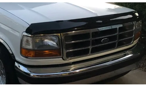 Дефлектор капота Hood Shield для Ford Bronco (1992–1996), F-150, F-250/F-350, высокий профиль, тёмно-дымчатый Husky Liners — фото 3