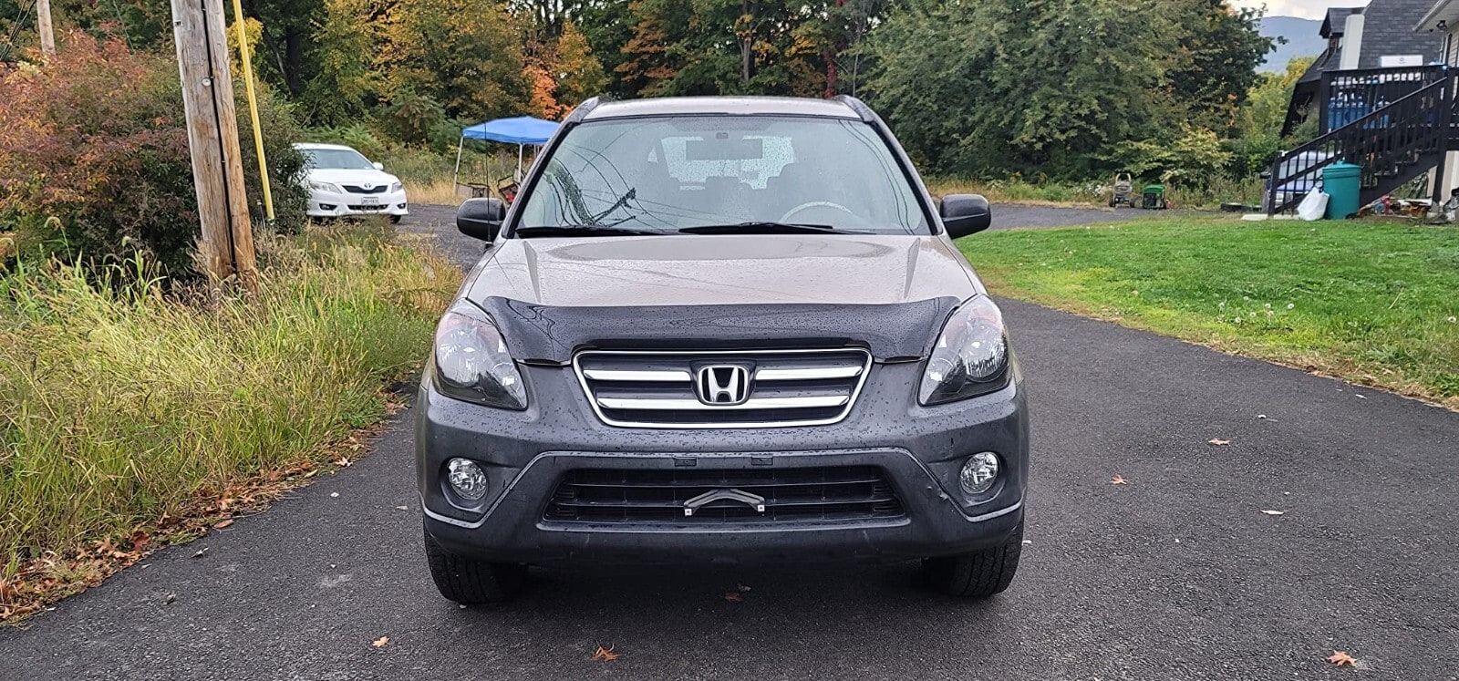 Дефлектор капота Hood Shield для Honda CR-V (2002–2006), высокий профиль, тёмно-дымчатый Husky Liners — фото 5