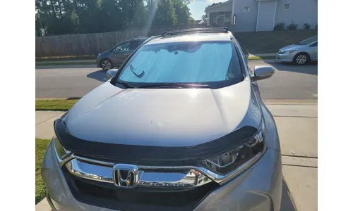 Дефлектор капота Hood Shield для Honda CR-V (2017–2022), средний профиль, тёмно-дымчатый Husky Liners — фото 6