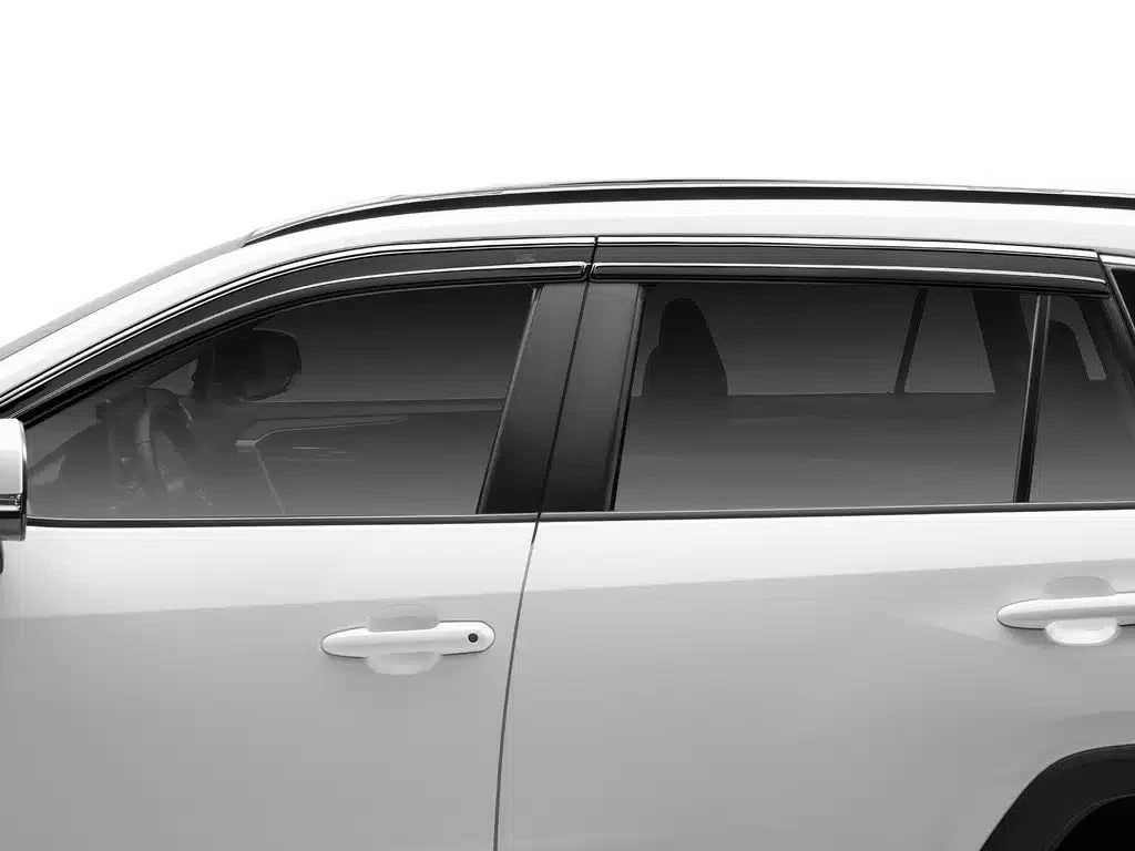 Дефлекторы боковых окон Low Profile Ventvisor для Toyota RAV4 V, дымчатые с хромированной окантовкой Husky Liners — фото 3