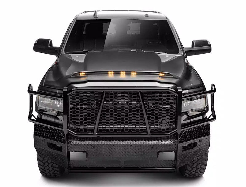 Дефлектор капота Aeroskin Lightshield PRO для Ram 2500/3500 (2019–2026), матовый чёрный Husky Liners — фото 7