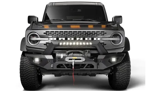 Дефлектор капота Aeroskin Lightshield PRO для Ford Bronco VI, матовый чёрный Husky Liners — фото 2